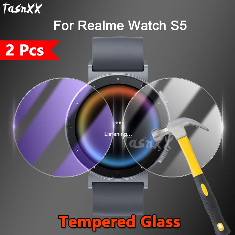 Watch S Realme - قطعتان من واقي الشاشة الزجاجي المقوى