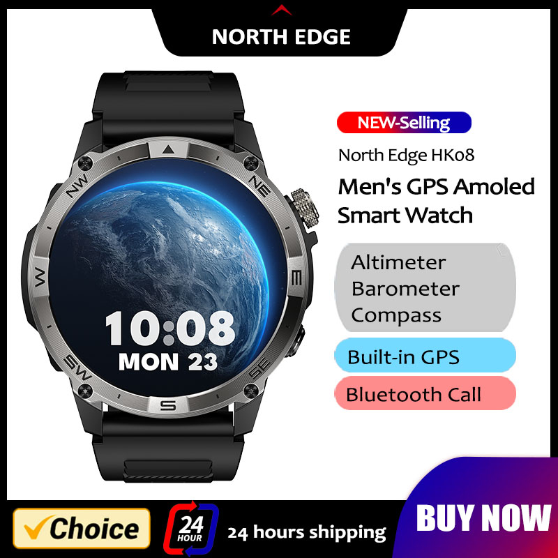 Hybrid Smartwatch - NORTH EDGE GPS الرياضة ساعة ذكية