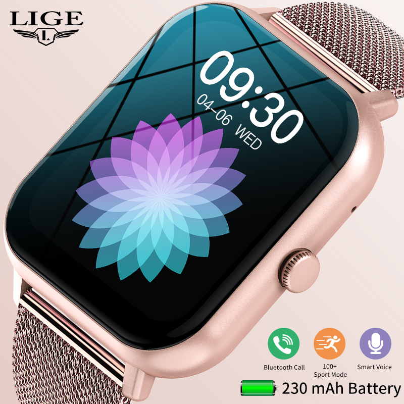 Smartwatch Watch Whatsapp - LIGE النساء Smartwatch بلوتوث الرد على