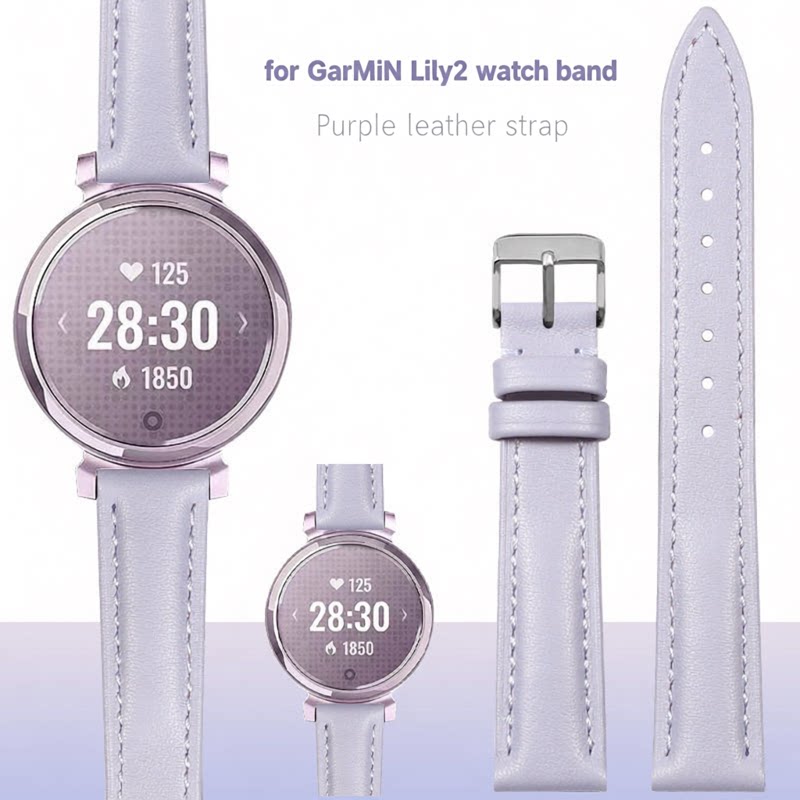 Smartwatch Purple Watches For Women - حزام ساعة من الجلد الطبيعي لـ