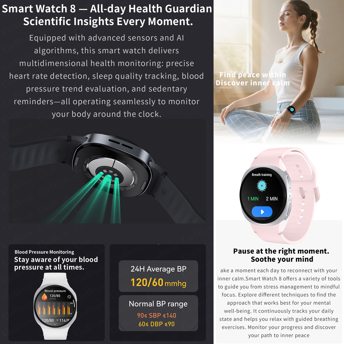 ساعات ذكية جديدة 2026 طراز 8 م - مراجعة Smartwatch Sports Watches For Women وسعره