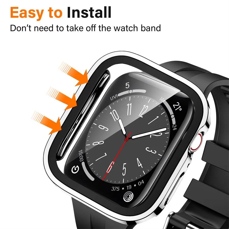 زجاج + غطاء لساعة أبل سلسلة 8  - مراجعة Smartwatch Watches Price وسعره