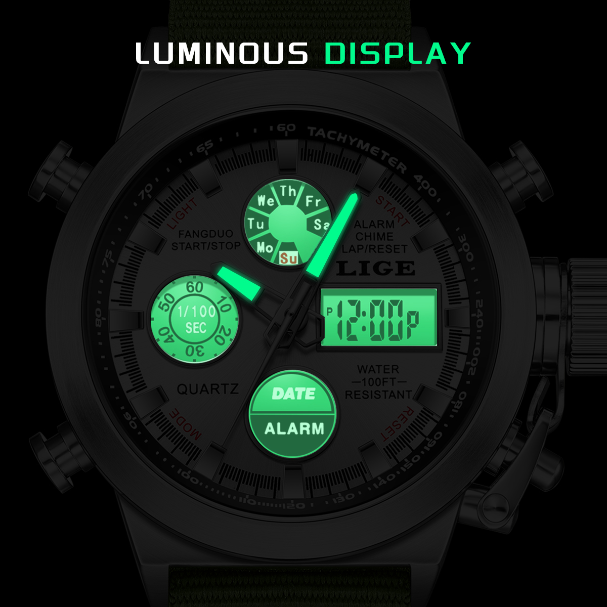 ساعة LIGE للرجال من ماركة كبير - مراجعة Smartwatch Digital Watches For Men وسعره