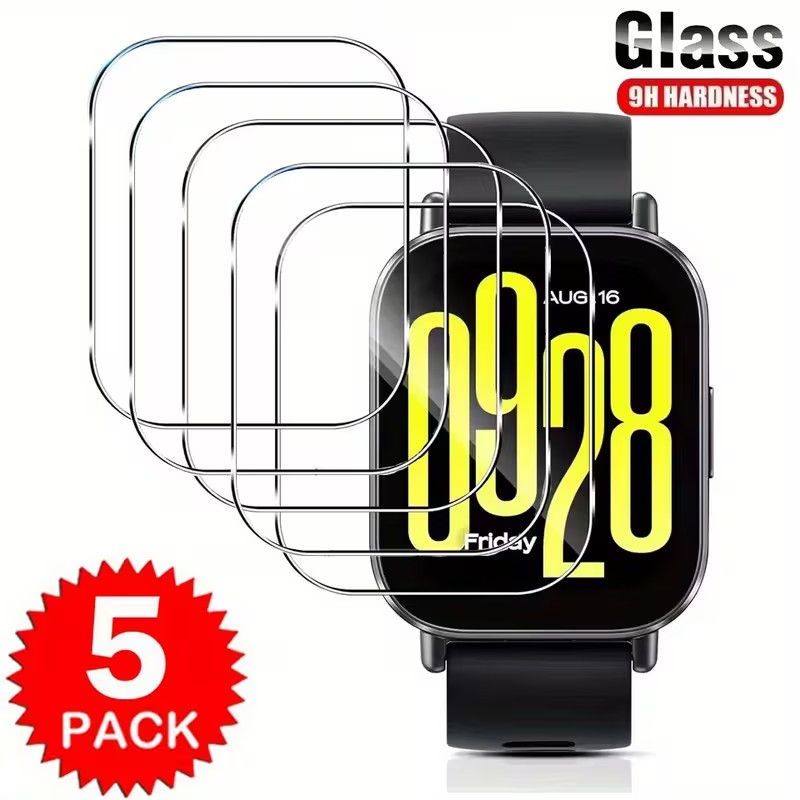 1-5 قطعة من الزجاج المقسى لساع - مراجعة Smartwatch Redmi Watches وسعره