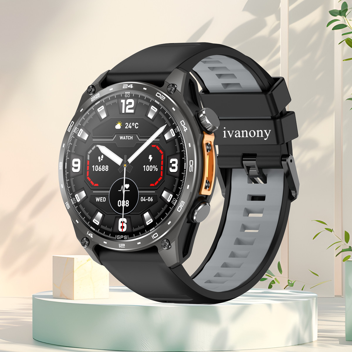 3ATM مقاوم للماء الرياضة Smart - مراجعة Smartwatch Watch Whatsapp وسعره