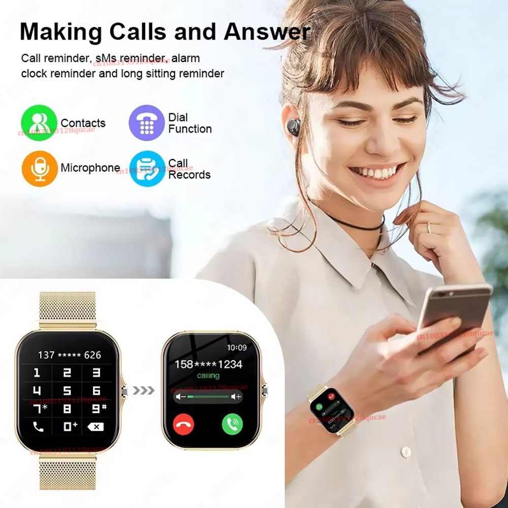 أحدث ساعة ذكية بتصميم عصري مطو - مراجعة Smartwatch Latest Watches For Women وسعره