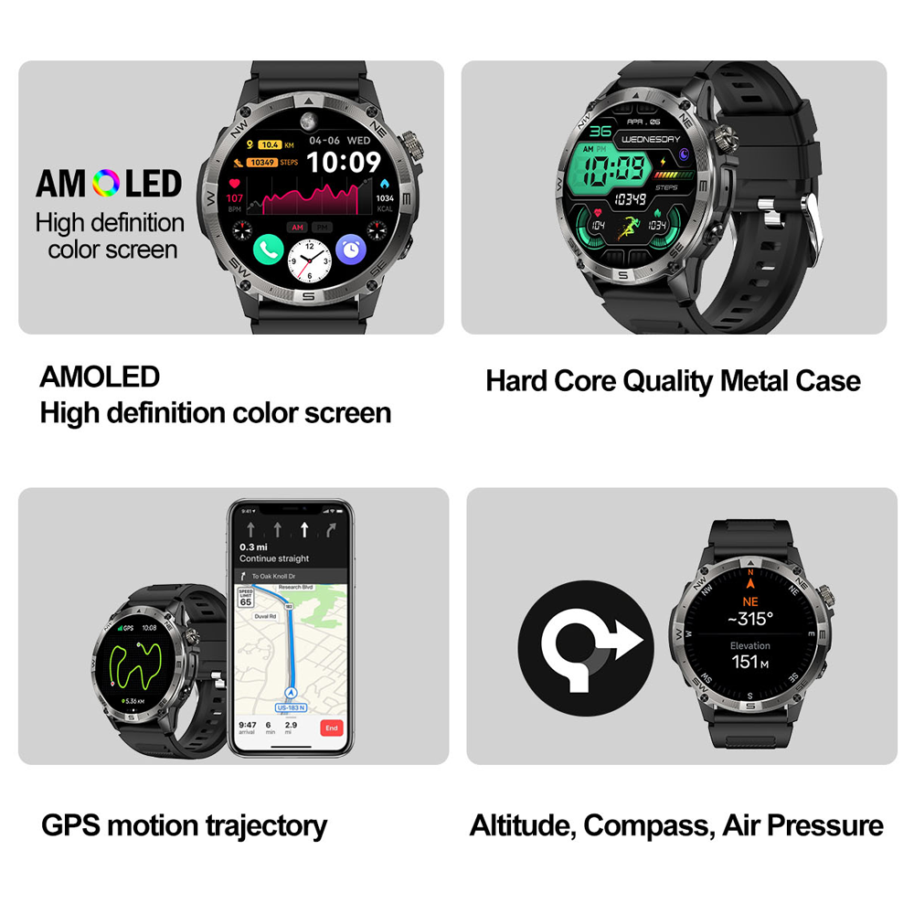 NORTH EDGE GPS الرياضة ساعة ذك - مراجعة Hybrid Smartwatch وسعره