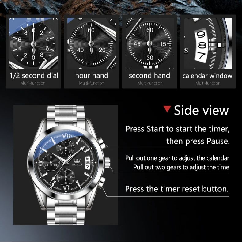 ساعة OLEVS 2987 أصلية للرجال م - مراجعة Smartwatch Watches For Men Brands وسعره