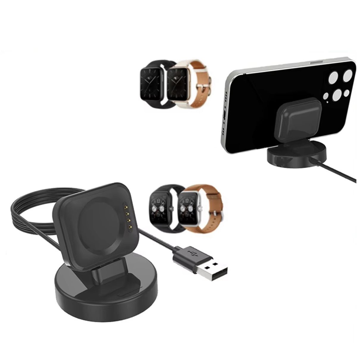 تحديث. 2X محطة شحن مع حامل لله - مراجعة Smartwatch Phone Watches وسعره