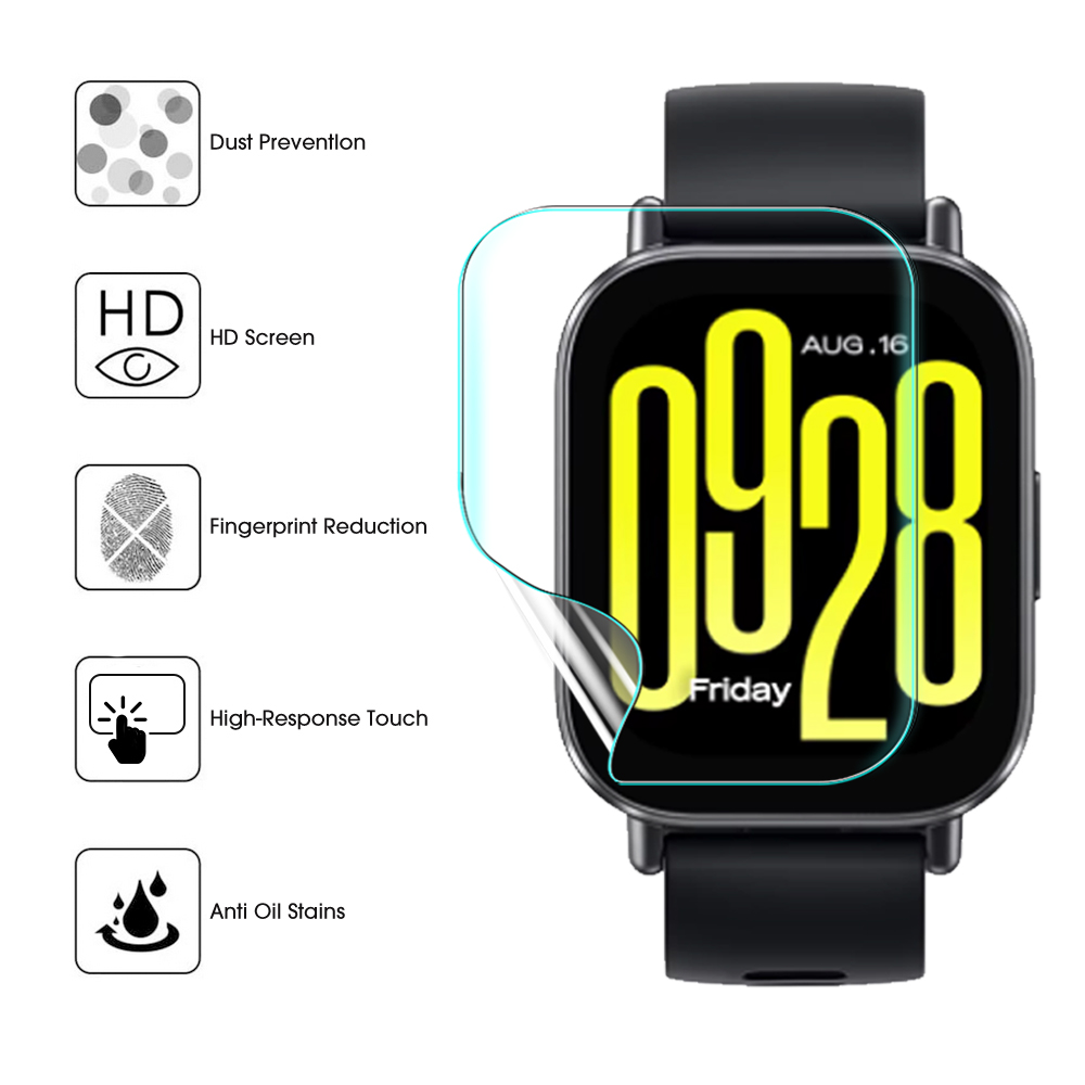 فيلم هيدروجيل لساعة Xiaomi Red - مراجعة Smartwatch Redmi Watches وسعره