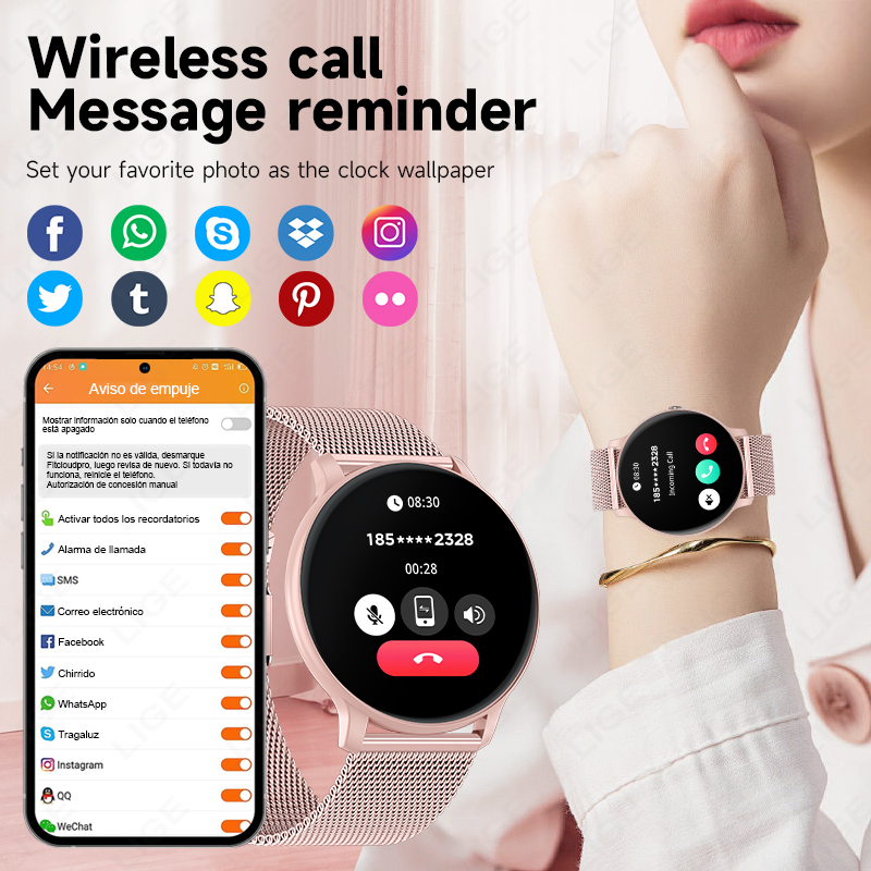 ساعة LIGE 2026 الرياضية الذكية - مراجعة Smartwatch Latest Watches For Women وسعره