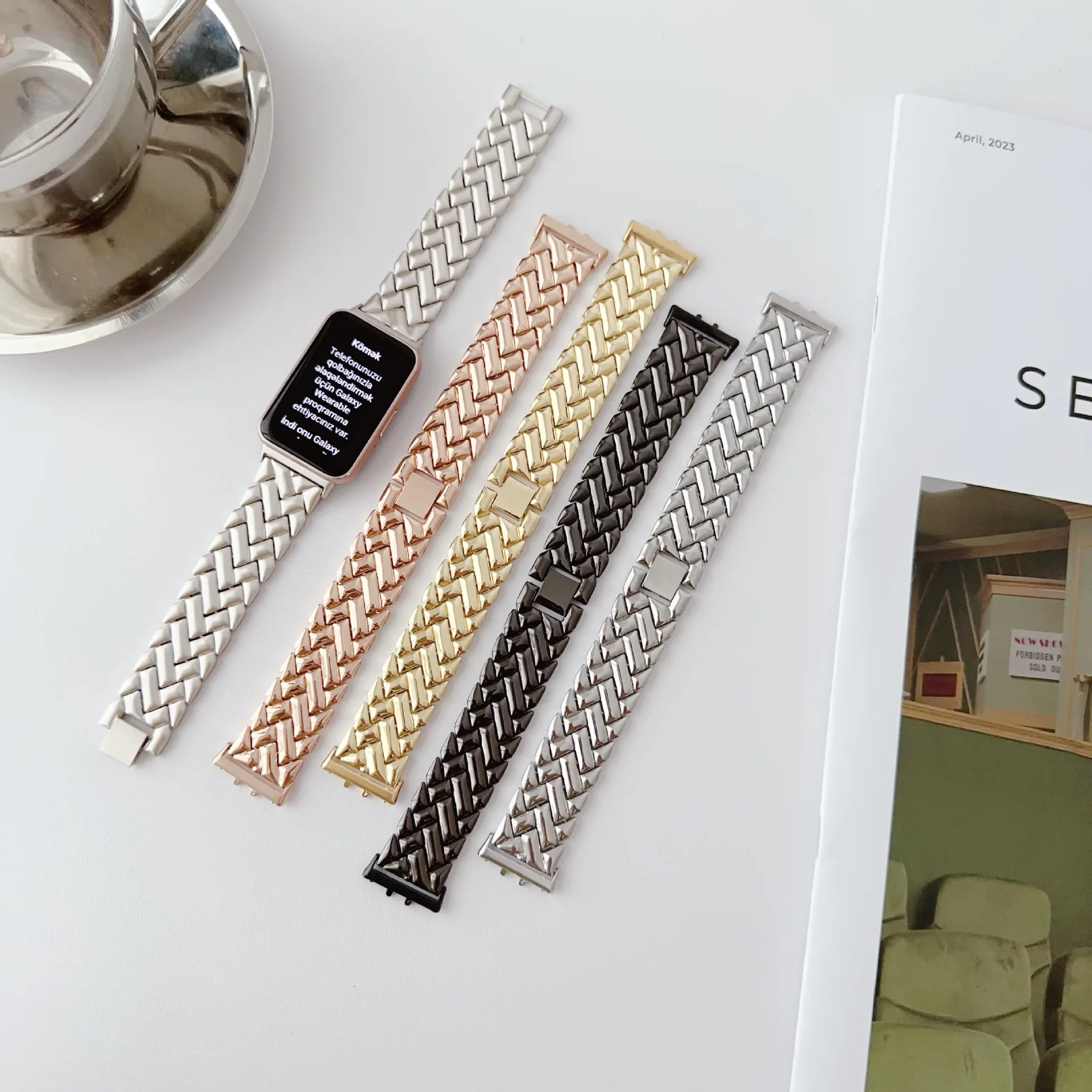 جديد معصمه حزام معدني لسامسونج - مراجعة Smartwatch New Watches For Women وسعره