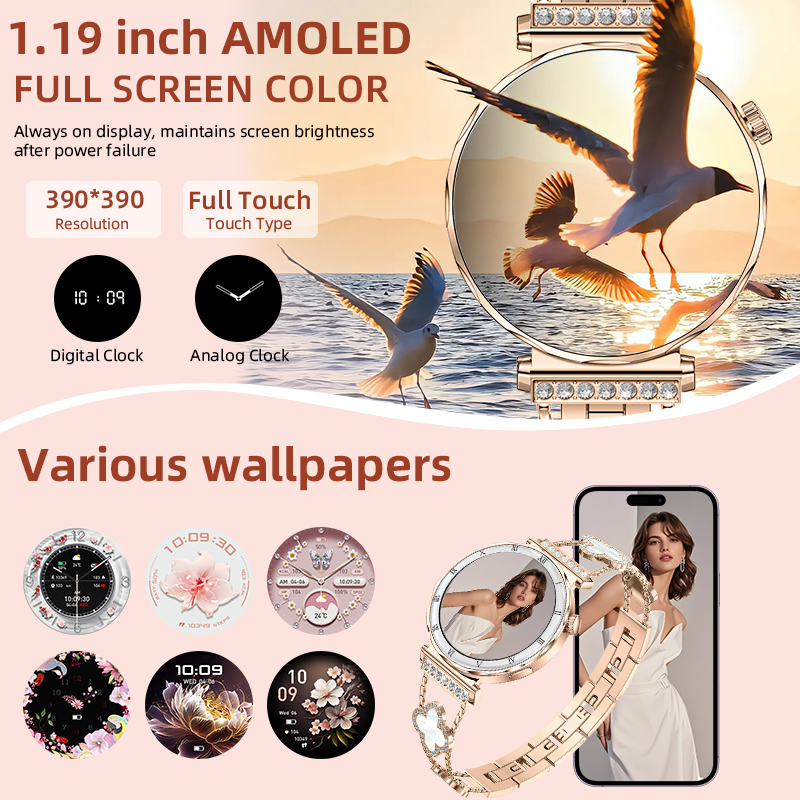 ساعة ذكية فاخرة للنساء ساعة يد - مراجعة Smartwatch Latest Watches For Women وسعره
