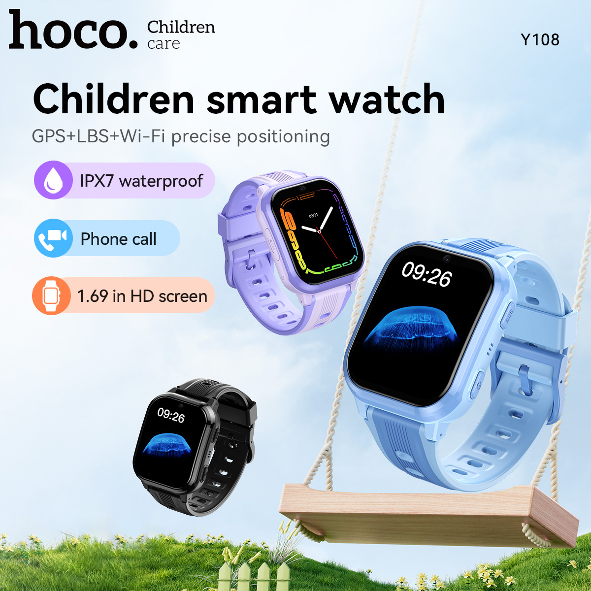 ساعة ذكية للأطفال HOCO Y108 بش - مراجعة Smartwatch Watches Price وسعره