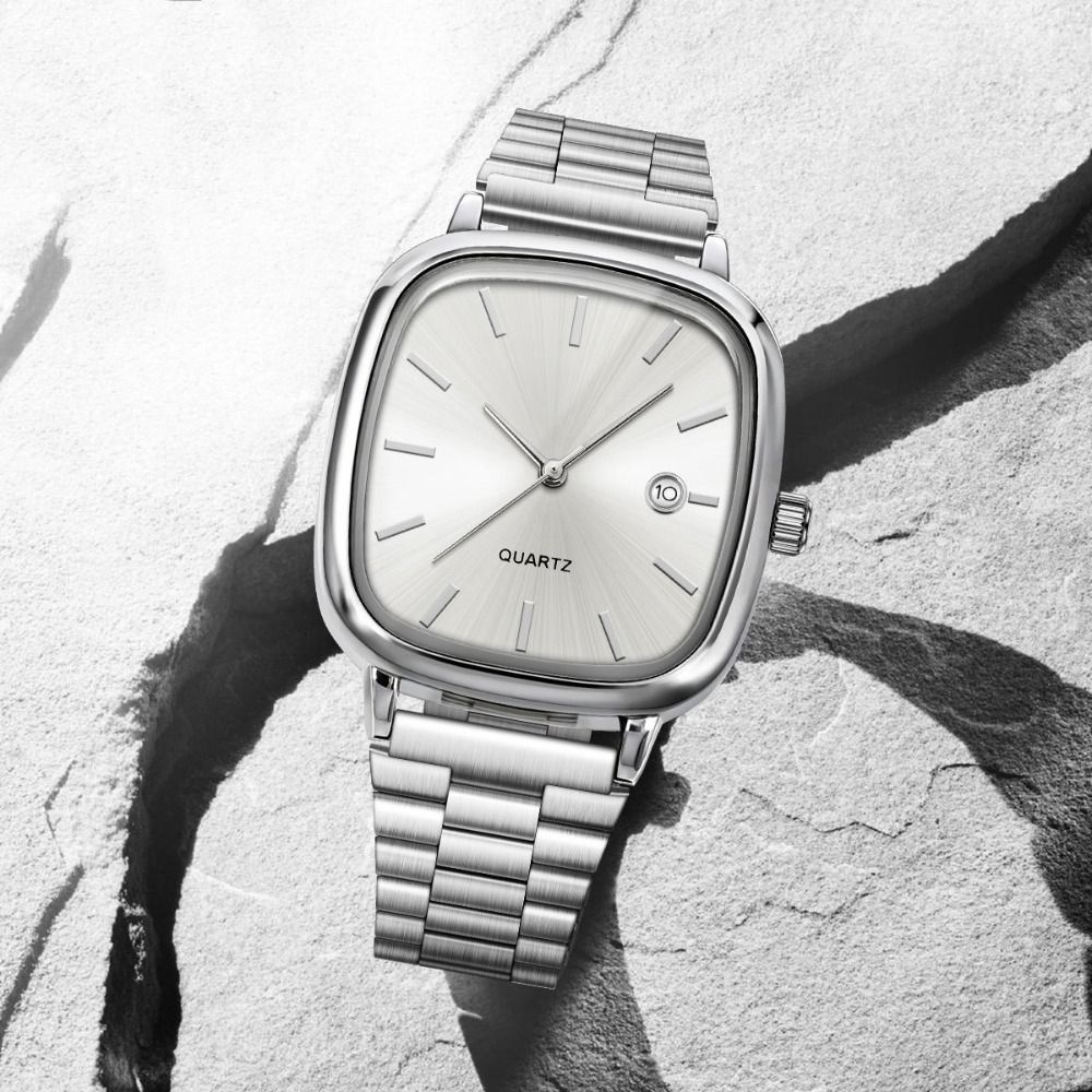 ساعات يد مربعة أنيقة بحزام قاب - مراجعة Smartwatch Digital Watches For Men وسعره